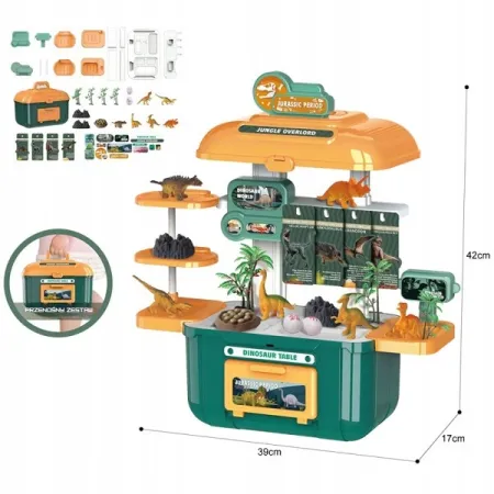 Park Dinozaurów Box - Zestaw stolik z dinozaurami 36el.